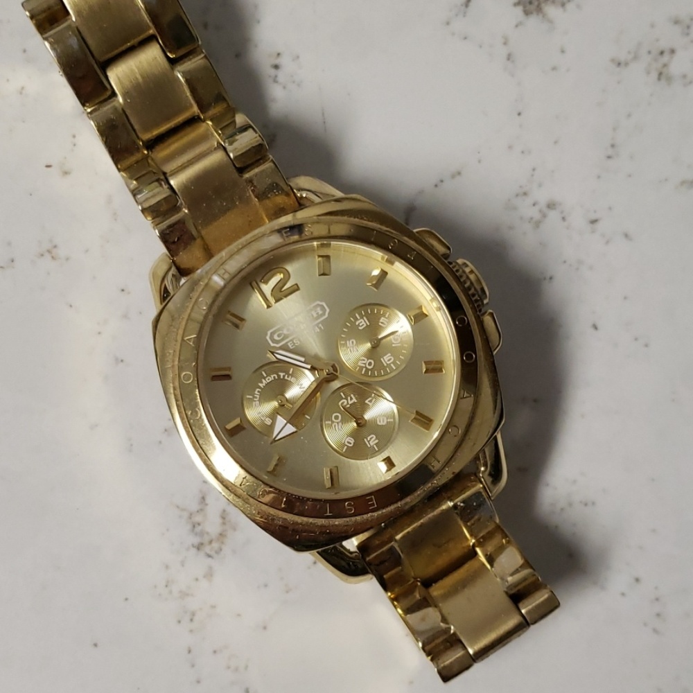 Coach gold watch